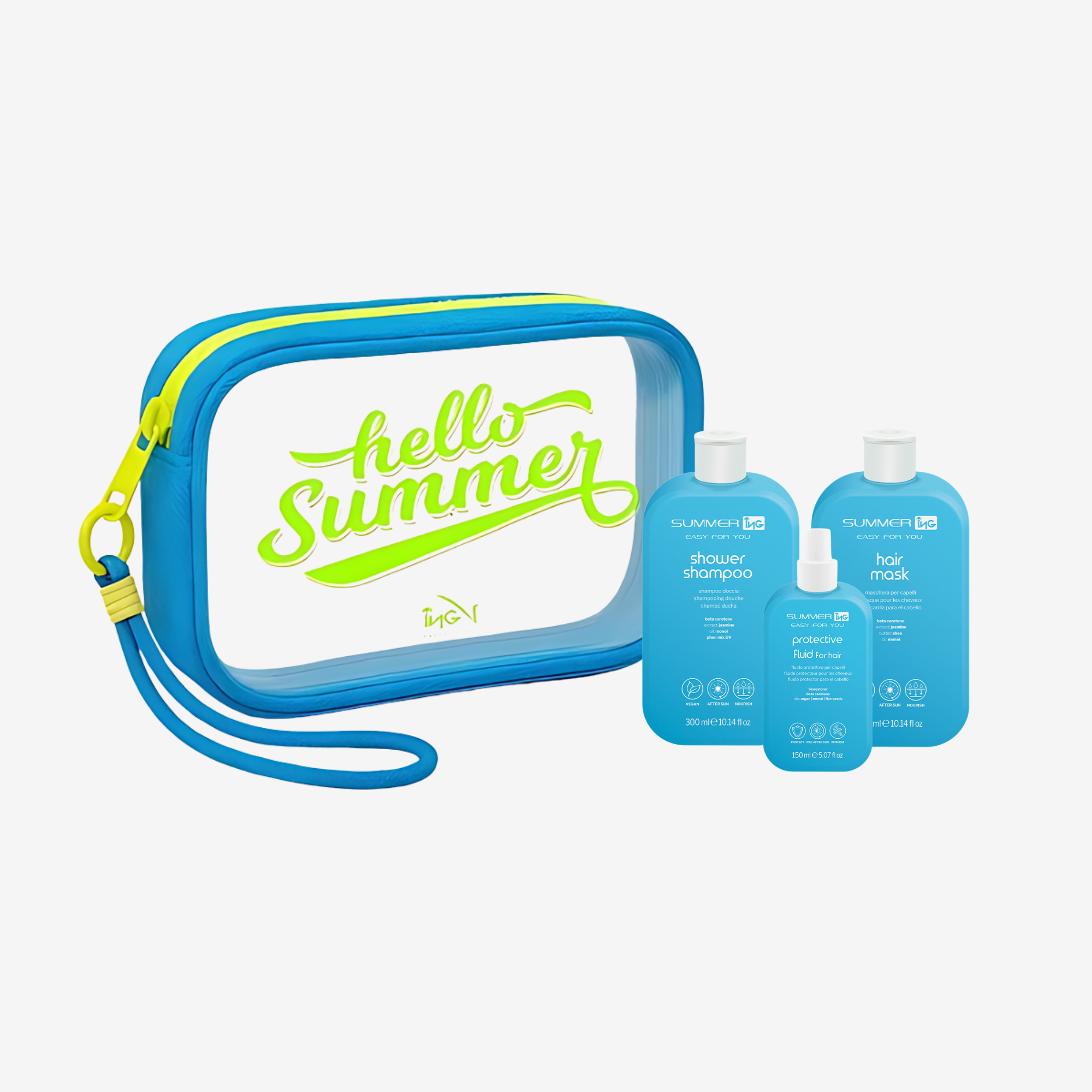 Kit ING Summering: Shampoo + Maschera + Fluido protettore